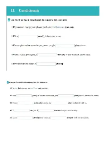 Conditionals 0-3 types