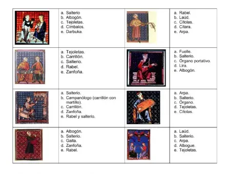 Instrumentos musicales - Cantigas - Edad Media