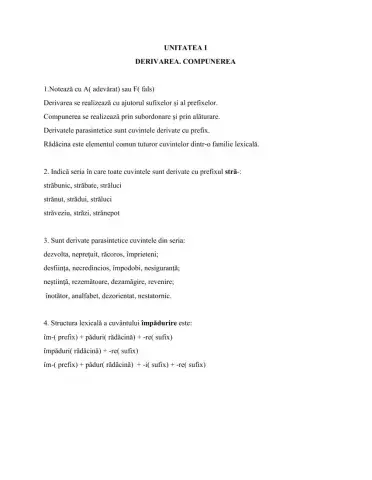 Derivarea. Compunerea