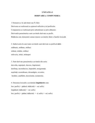 Derivarea. Compunerea
