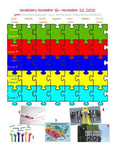 Vocabulary Paragraphs Election 6