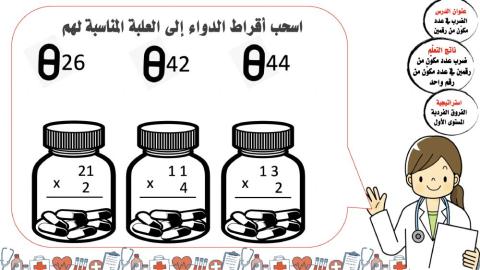 الضرب في عدد مكوّن من رقمين