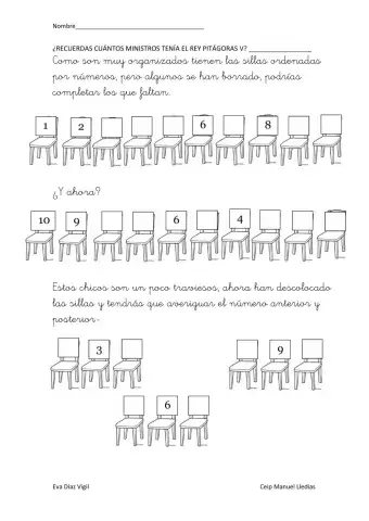 Secuencia numérica hasta 10.