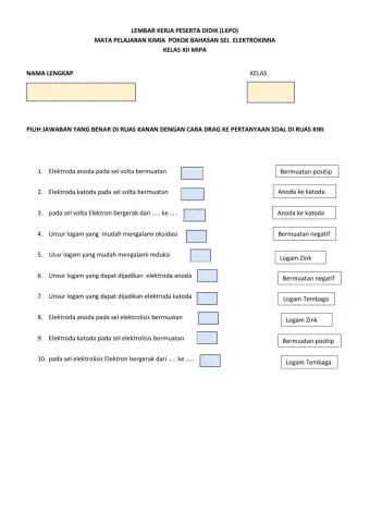 Lkpd membedakan sel volta dg sel elektrolisis rev