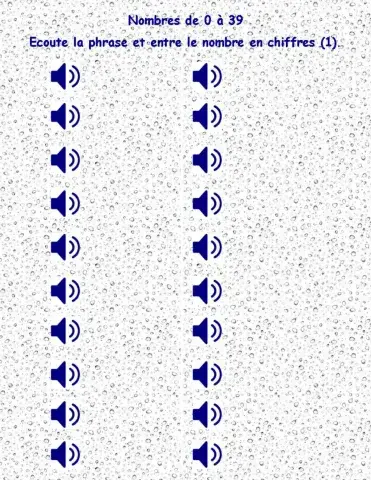 Nombres 0-39 - Ecoute et entre le nombre (1)