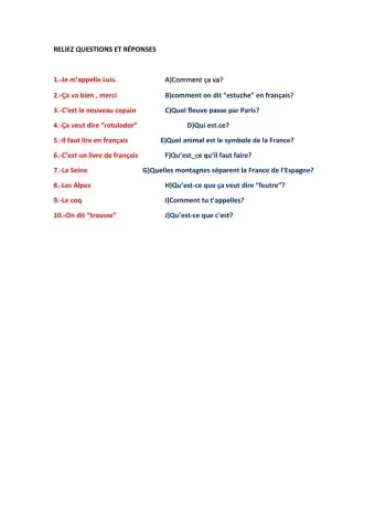 Les premières questions-réponses