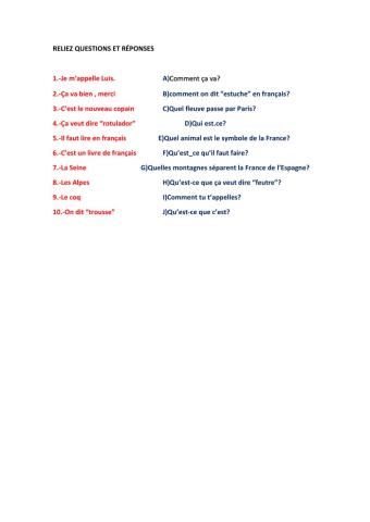 Les premières questions-réponses