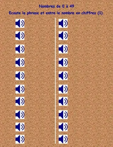 Nombres 0-49 - Ecoute et entre le nombre (1)