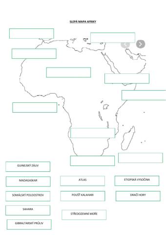 Slepá mapa Afriky