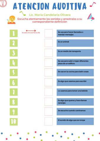 Atención auditiva y lectura comprensiva