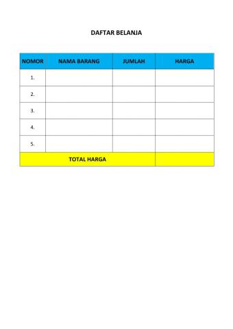 Daftar belanja