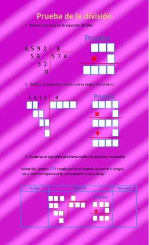 Prueba de la división