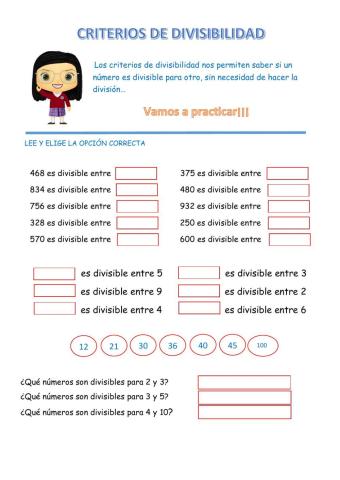 CRITERIOS DE DIVISIBILIDAD