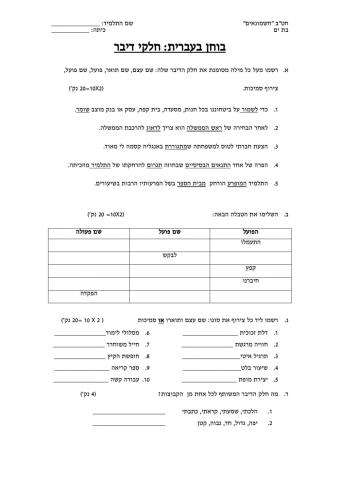 בוחן חלקי דיבר