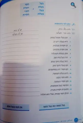 בעל- חסר- יש- אין