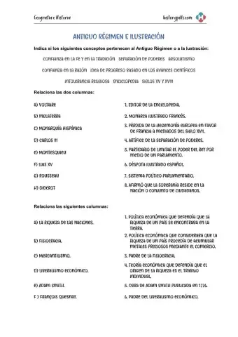 Antiguo Régimen e Ilustración