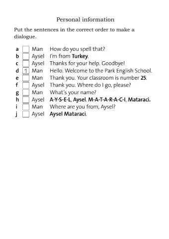 Personal information