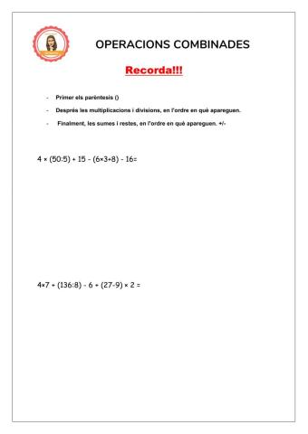 Operacions combinades