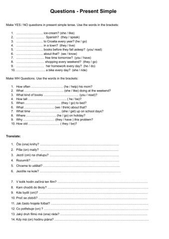 Questions - present simple