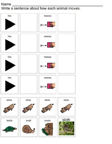 Animals that move slow