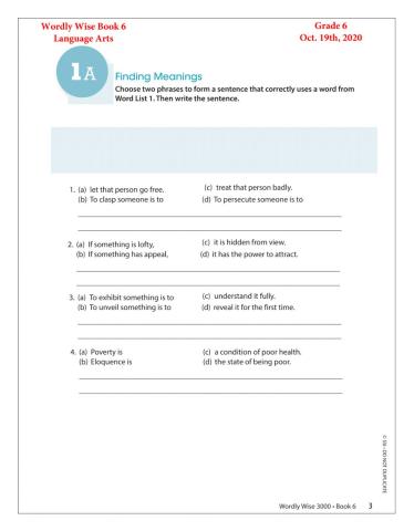Finding Meanings lesson 1
