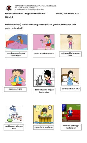 Kebiasaan di Malam Hari