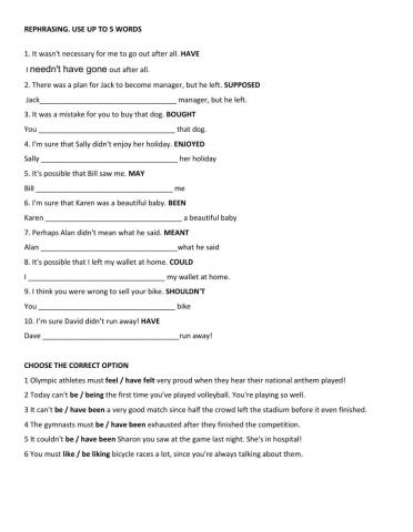 Modals for speculation