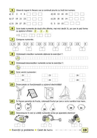 Recapitularea numerelor 0-31