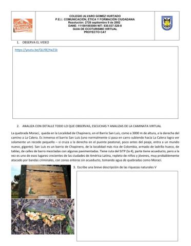 Conociendo las riquezas naturales