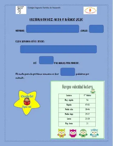 Ficha de Lectura en Voz alta