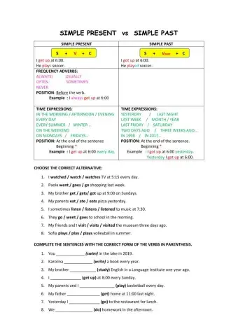 Simple present - simple past