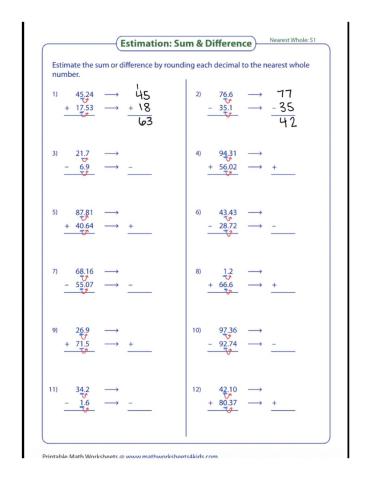 Grade 5 Worksheet 2-2