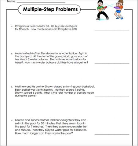 LW Multi-Step Word Problem Assignment