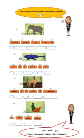 Ordena las oraciones