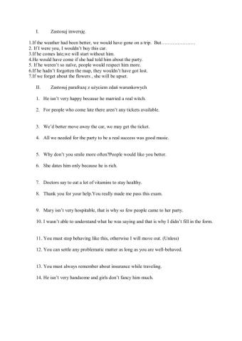 Conditional sentences advanced