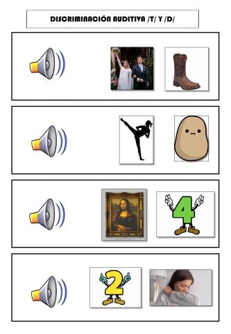 Discriminación auditiva -T- y -D-