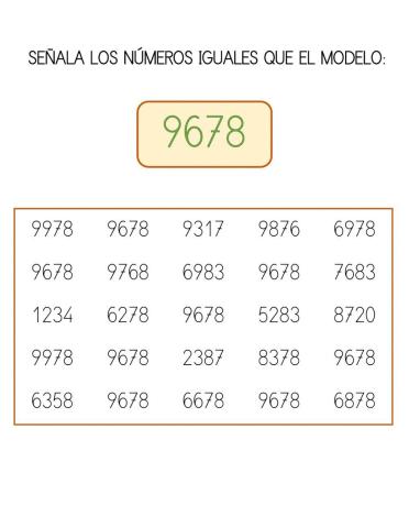 Busca todos los iguales al número dado