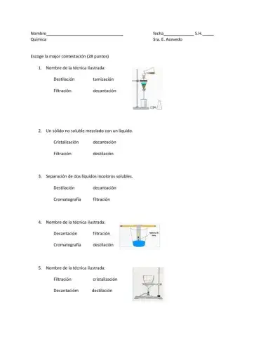 Técnicas de Separación de Mezclas