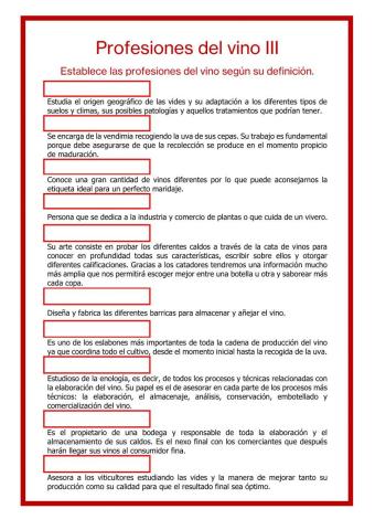 Profesiones del vino III