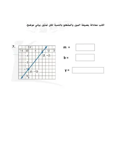 الميل والمقطع