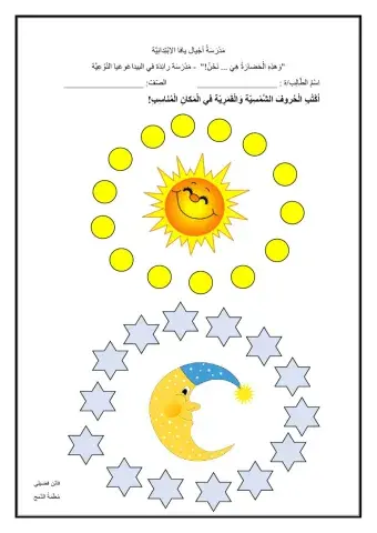 الحروف الشمسية والقمرية