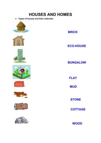 Types of houses and material