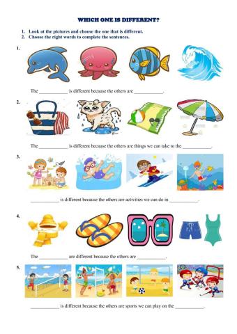 Winnie at the Seaside - Which one is different?