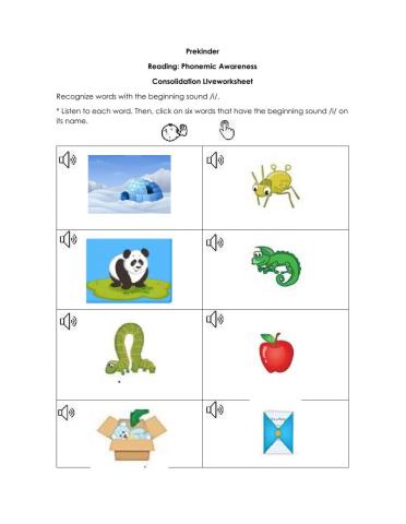 Identify words with sound-i-