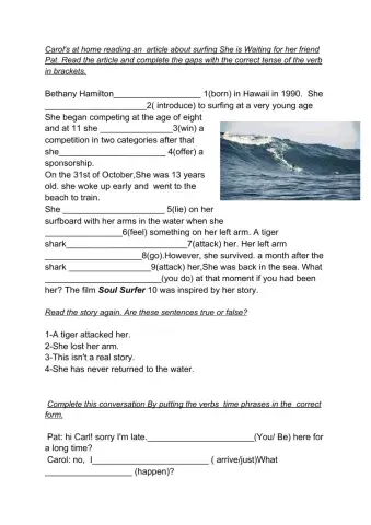 Reading comprehension