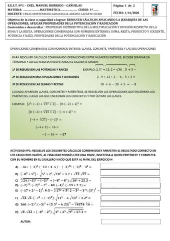 Tp nº7 operaciones combinadas en (z)