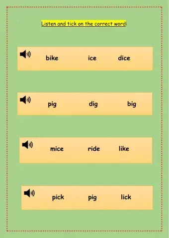 Vowel -i- -short and long sound