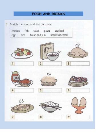 Food and drink - vocabulary2