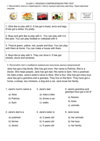 Class 3 Reading-Comprehension