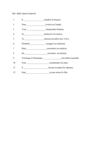 Passé Composé -er verb